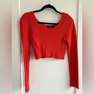 Glassons Vibrant Long Sleeve Crop Top
